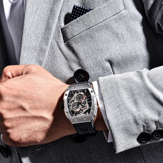 large Годинник чоловічий Pagani Design PD-YS012 Silver-Black 3